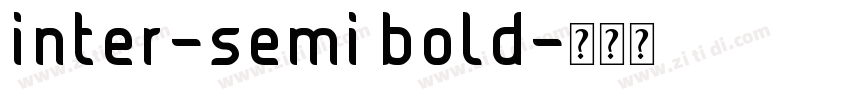 inter-semi bold字体转换